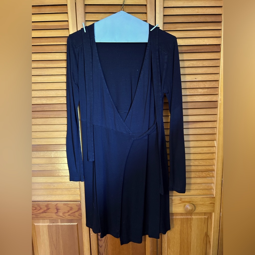 Black wrap dress